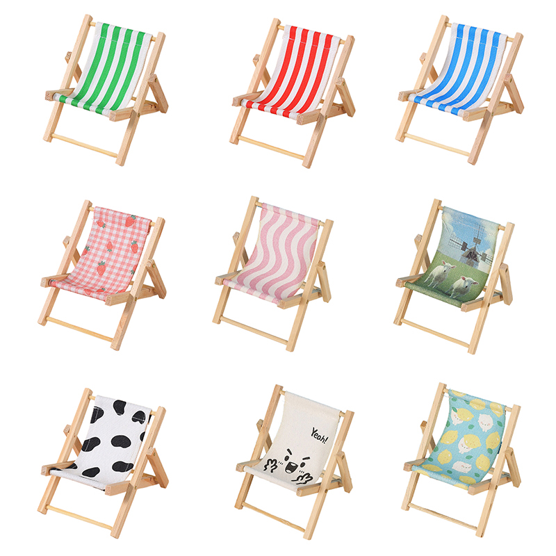 Phone Accessories Ideas - Cute Mini Wooden Beach Chair Phone