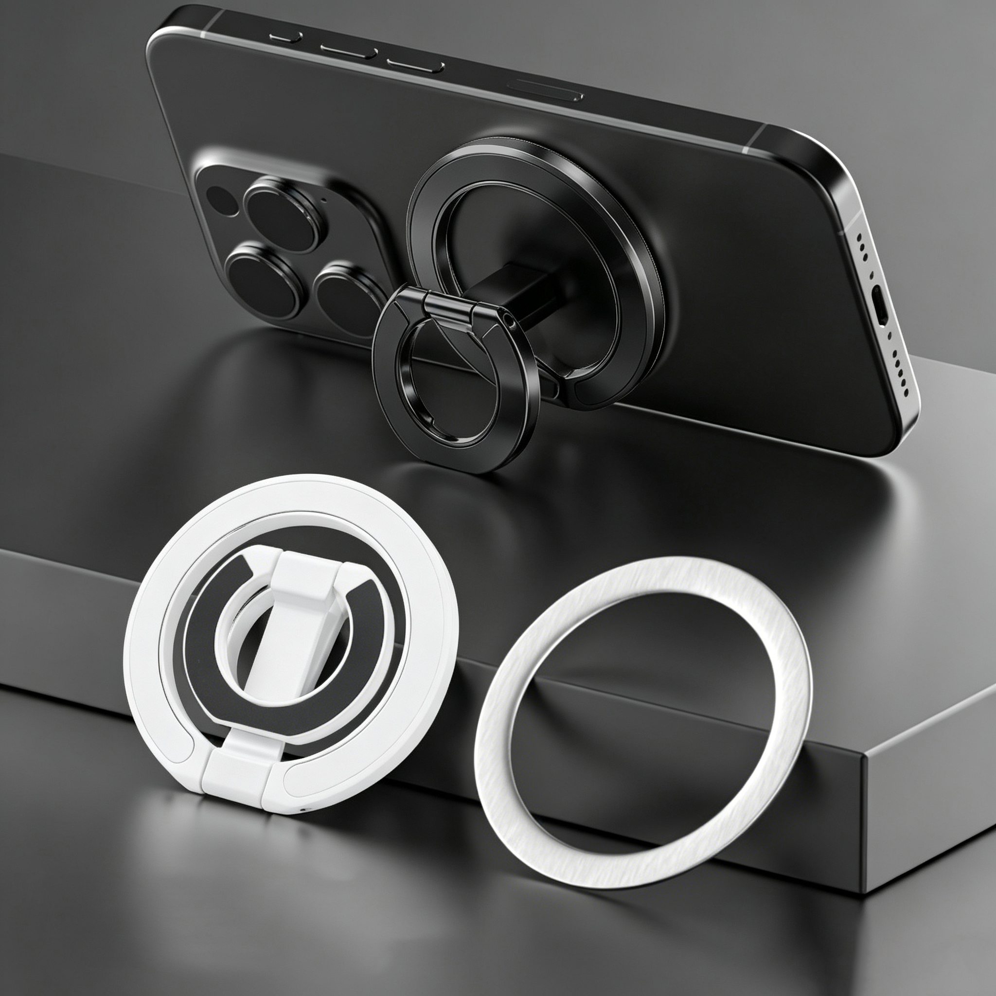 Phone Kickstand Ring - For MagSafe Double Sided Magnetic Phone
