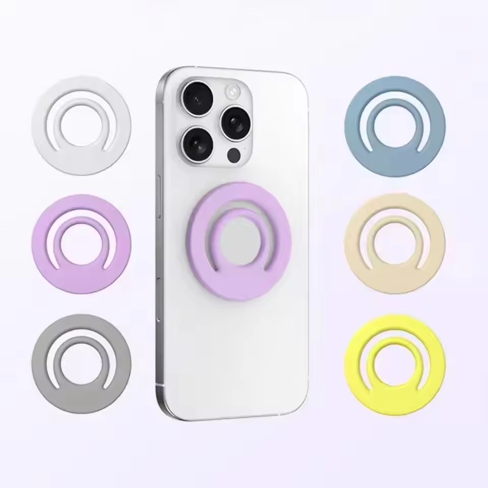 Phone Kickstand Ring - Magnetic Silicone Stand Finger Ring Car