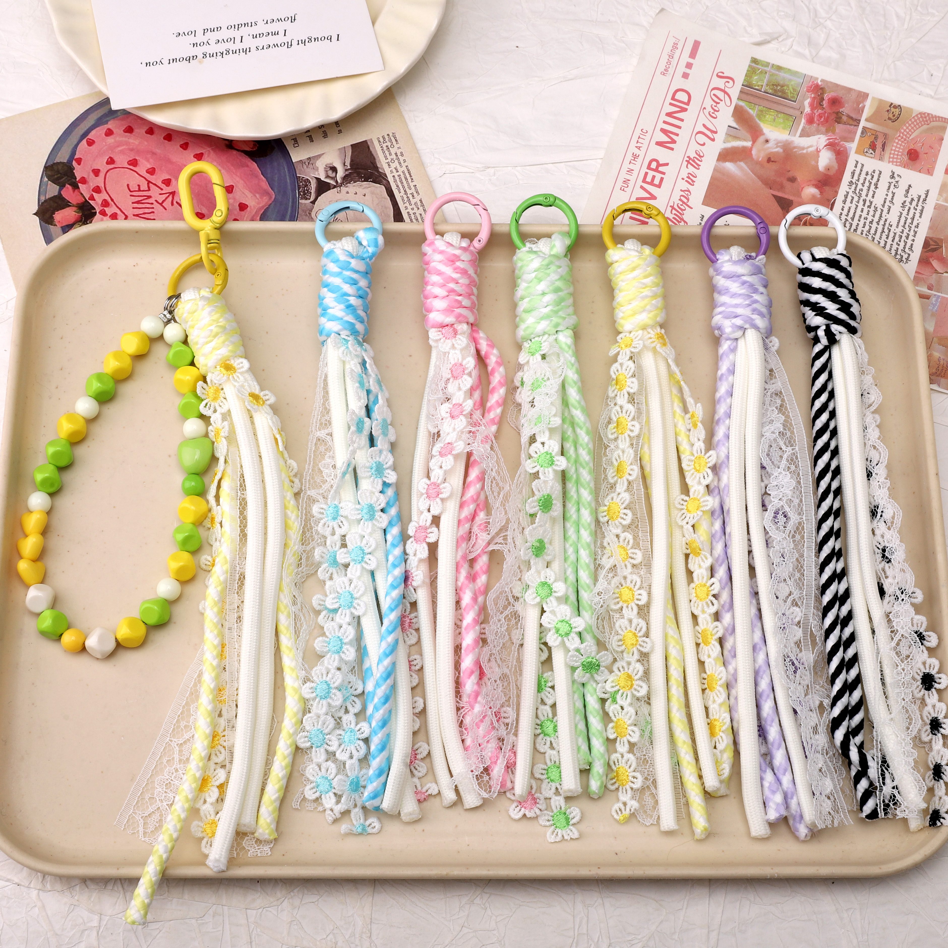 Phone Accessories Chain - 1pc Alloy Keyrings And Polyester Lace
