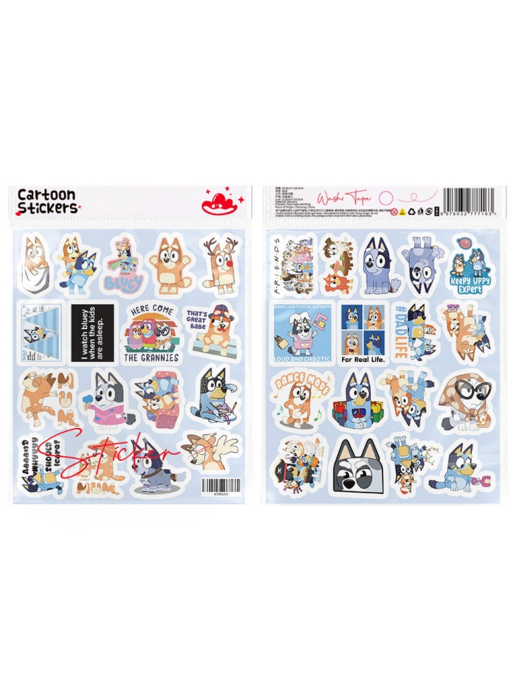Phone Accessories Wholesale - In Stock 103Pcs Bluey Stickers Cartoon