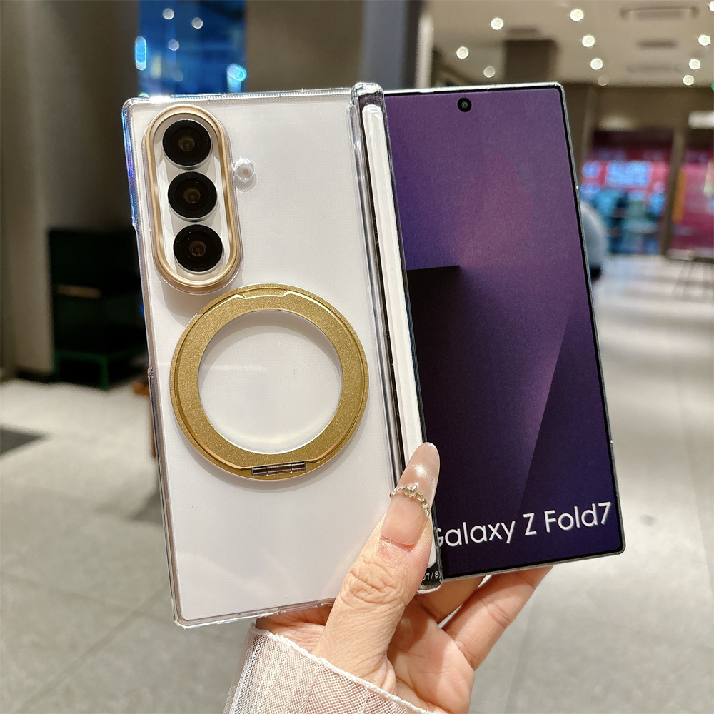 Phone Kickstand Ring - Magnetic Wireless Charging Phone Case for