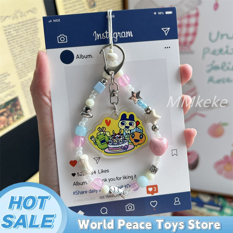 Kawaii Japanese Tamagotchi Key - Phone Accessories Chain ulasan dan harga