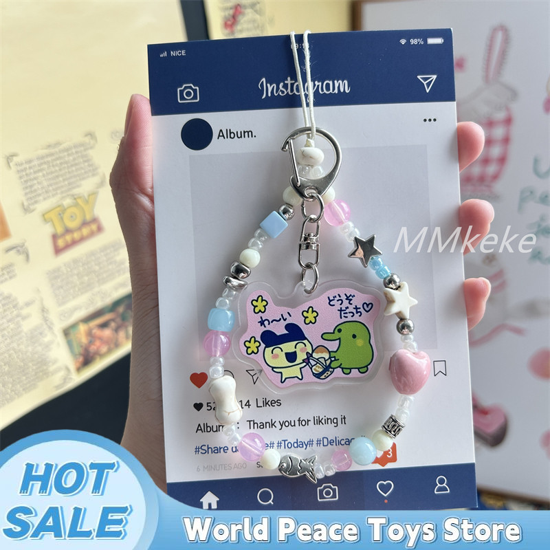 Kawaii Japanese Tamagotchi Key - Phone Accessories Chain ulasan dan harga