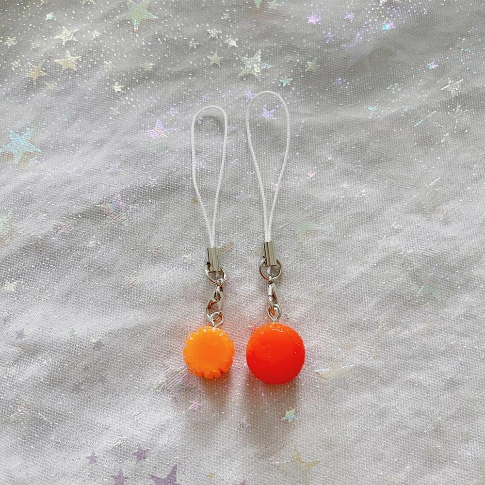 Set of 2 Cute Orange Phone Cha - Phone Accessories Ideas ulasan dan harga