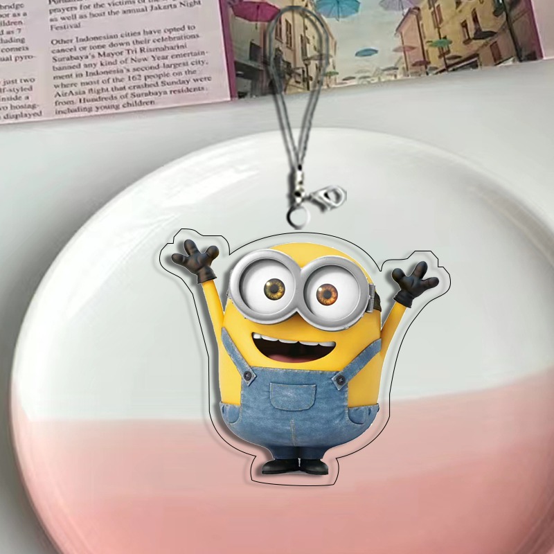 Cute Cartoon Mini Minions Crea - Phone Accessories Chain ulasan dan harga