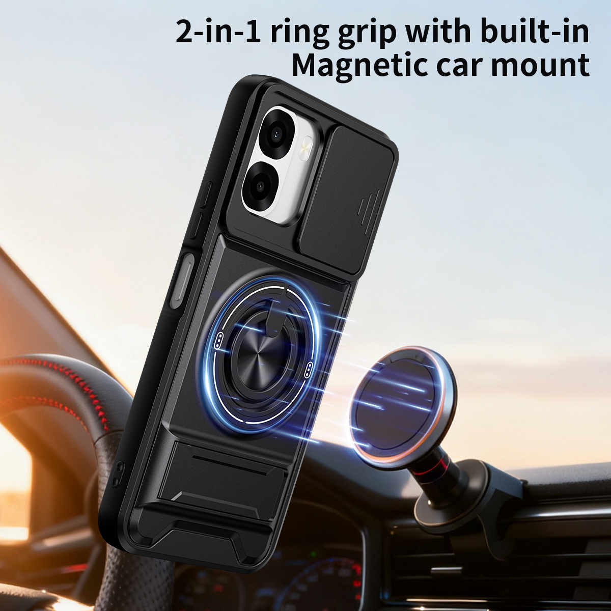 Armor Phone Case For Oppo A6x  - Phone Kickstand Ring ulasan dan harga