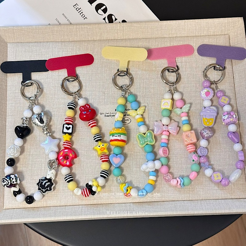 Dopamine Colorful Beaded Phone - Phone Accessories Ideas ulasan dan harga