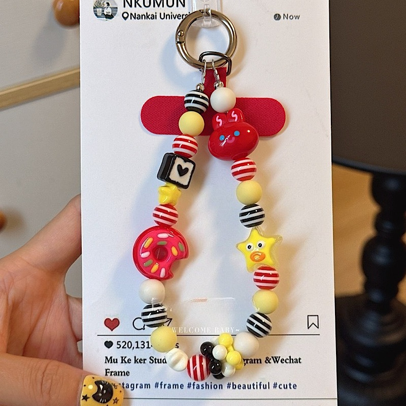 Dopamine Colorful Beaded Phone - Phone Accessories Ideas ulasan dan harga