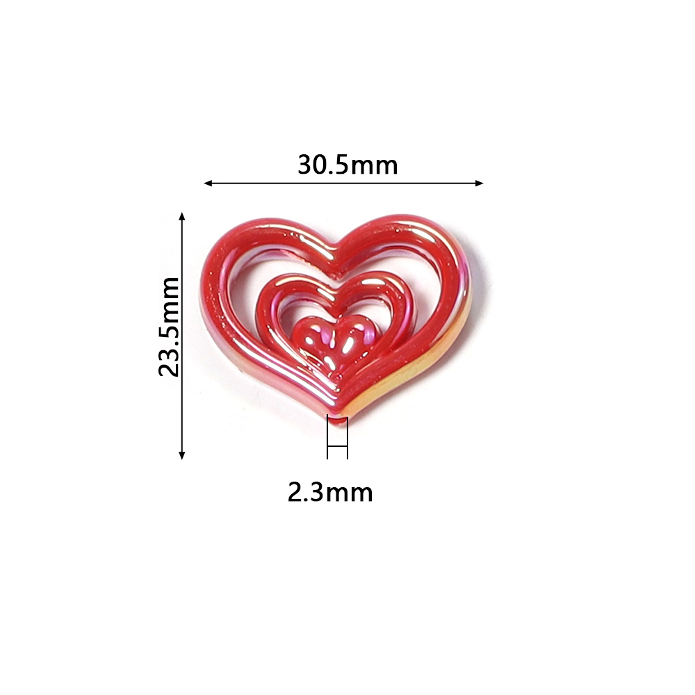 5pcs Acrylic Hollow Heart Bead - Phone Accessories Chain ulasan dan harga