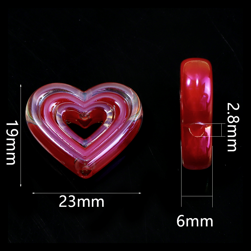 10pcs Transparent Heart Vertic - Phone Accessories Chain ulasan dan harga