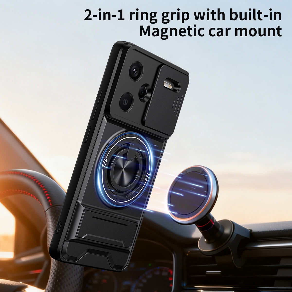 Lens Slide Camera Phone Case f - Phone Kickstand Ring ulasan dan harga