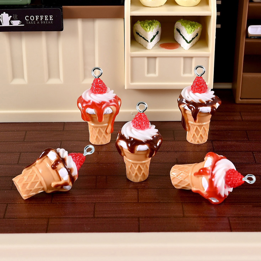 10pcs Strawberry Jam Ice Cream - Phone Accessories Chain ulasan dan harga
