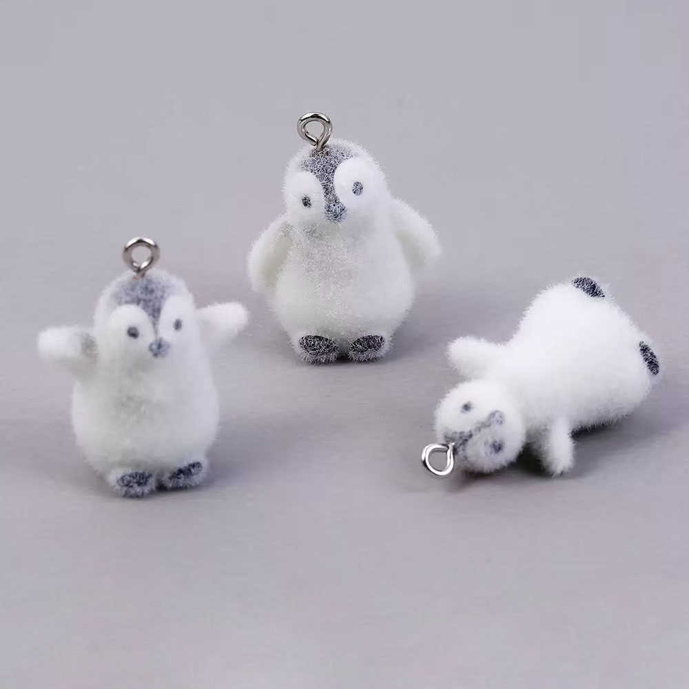 5pcs Flocking Small Penguin Re - Phone Accessories Chain ulasan dan harga